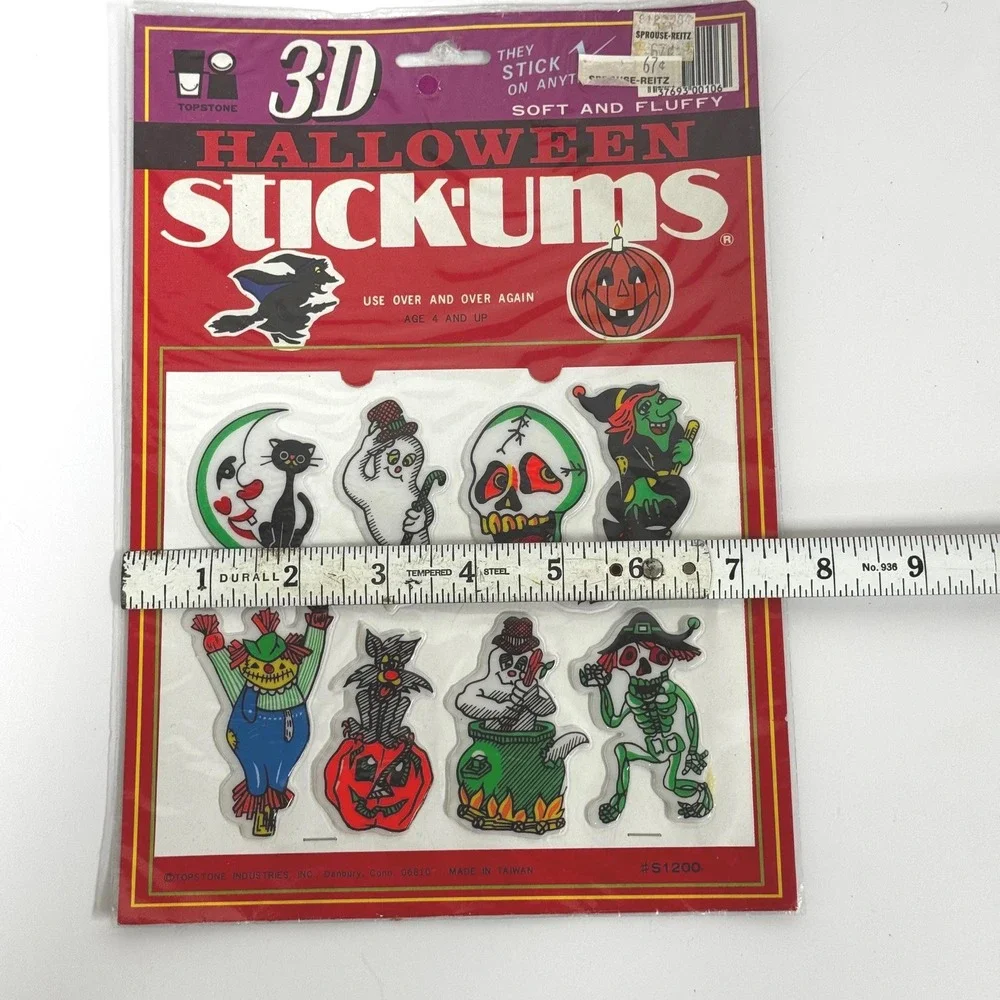 Vintage Halloween Puffy Stickers: 3D Halloween Stick-ums 8